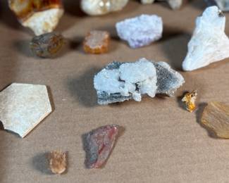 This lot features a curated collection of various rocks and minerals.

