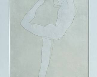 “Dancing Figure”, a professionally framed lithograph by listed artist, Auguste Rodin. This piece measures in frame, 21.5” H x 17.5” W.

