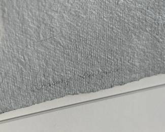 "Crossing Blue Green", an original mixed media work of art by listed artist, Andrea Way. This piece measures in frame, 38.25” H x 54.25” W. Andrea Way is an American artist currently based in Washington, D.C. Her geometric abstract works stem from a personal fascination with patterns and are based on a system of order and randomness that are labor-intensive, with a "punishing complexity".

