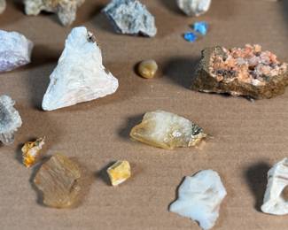 This lot features a curated collection of various rocks and minerals.

