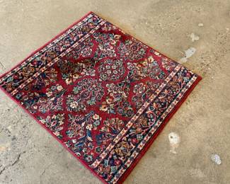This lot features an authentic Karastan rug that measures, 30” H x 27” W. This rug comes from a pet friendly home.

