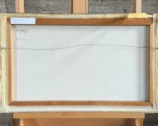 “Butterfly Nocturne”, an original acrylic on canvas by listed artist, Chuck Visgatis. This work measures in frame, 16.5” H x 26.5” W.

