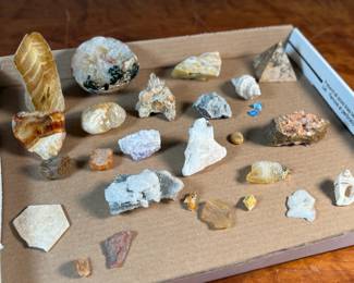 This lot features a curated collection of various rocks and minerals.

