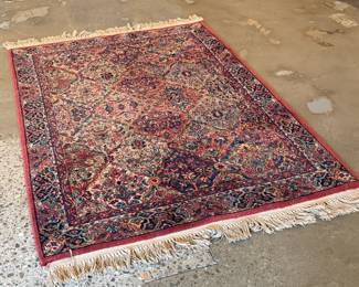 This lot features an authentic Karastan rug that measures, 72” H x 51” W. This rug comes from a pet friendly home.

