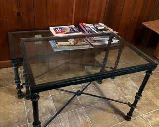 Glass top coffee table (single or paired with one other)
