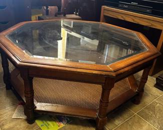Glass top coffee table (single or paired with two others)