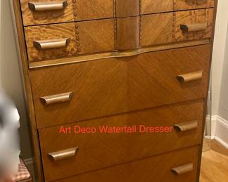 Art deco waterfall dresser
