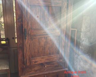 Antique cabinet signed 1886