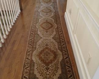 hall runner, handmade wool, 36 x 12' apx