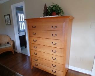hardrock maple 7 drawer chest