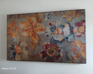 fabric floral wall art