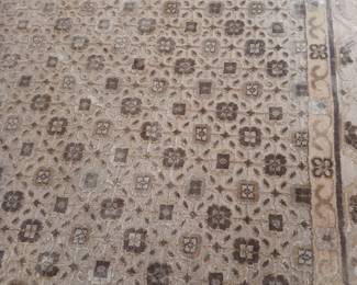 Wool oriental ivory, grey, taupe