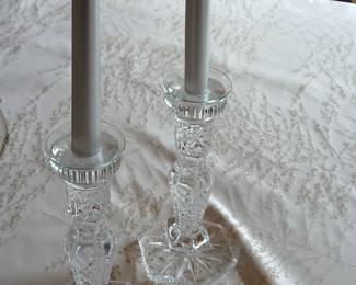 crystal candle sticks, etc