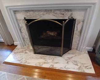 brass fireplace screen