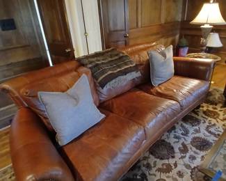  Sienna Cow skin leather sofa and love seat, 