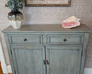 light turquoise sage storage buffet