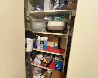 . . . cleaning products and electric frying pan