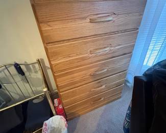 . . . oak chest of drawers