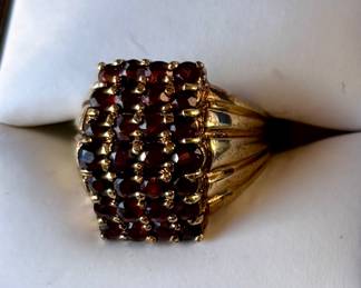 Sterling - gold filled, garnets