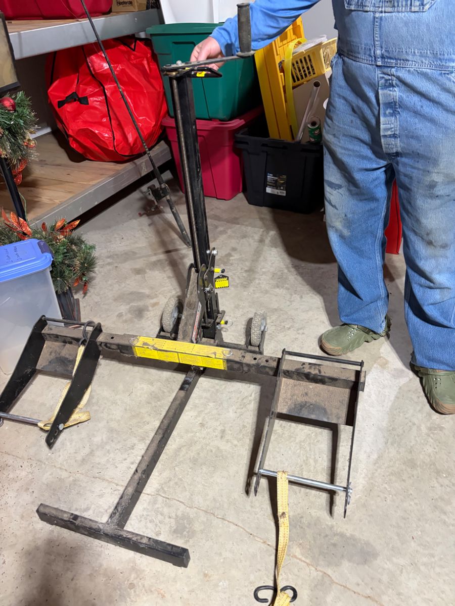 Make it easy on yourself this is a easy lift for changing oil in your large riding and zero turn mowers!