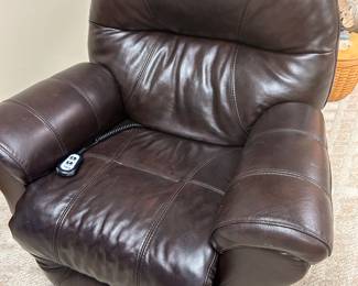 Two of these brown leather recliners available. Made by Best furniture, purchased from Pucketts furniture in Livingston.
