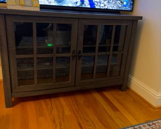 The 55” Television and Television cabinet are in excellent condition!  Cabinet is 48” wide x 20” deep x 31” high