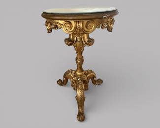 French Louis XV Rococo Style Gilt Wood Stand, 19th Or Early 20th Century