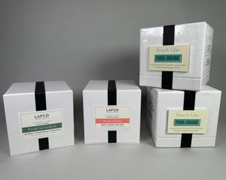 Four Lafco Candles - Pool House, Duchess Peony, And Fresh Cut Gardenia (4)