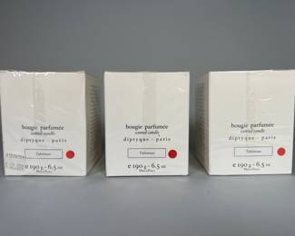 Three Diptyque 'Tubereuse' Candles (3)
