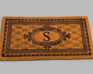FRONTGATE "S" Monogram 36x72 Indoor/Outdoor Doormat