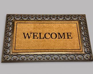 First Impression "Welcome" Monogram 30x48 Indoor/Outdoor Doormat