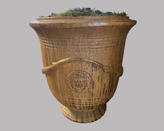 French Anduze Monumental Neoclassical Style Ceramic Urn