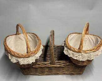 Group Of Handled Wicker Baskets (3)