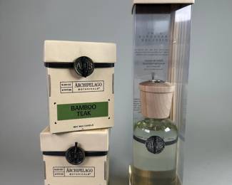 Archipelago Two 'Bamboo Teak' Candles And A 'Gardenia Tuberose' Diffuser (3)