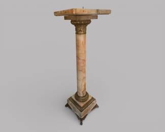 Neoclassical Style Marble Pedestal With Ormolu Mounts