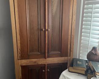 Pine, rustic media armoire
