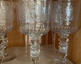 Pattern glass water glasses