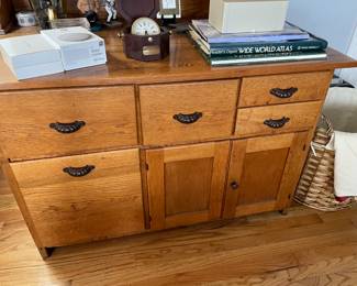 This is an Antique cabinet, it has a primitive look to it - I think originally a kitchen piece.  Very nice condition and great size.