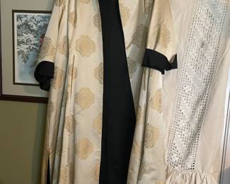 Silk Asian swing coat 
