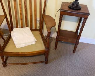 Maple arm chair in need of a cushion