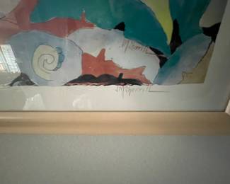 1989 Pensacola Seafood poster, signed by artist, June Sherrill