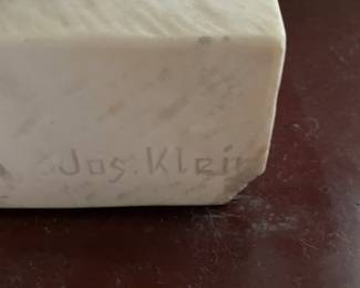 Marble portrait bust - signed Jos. Klein 