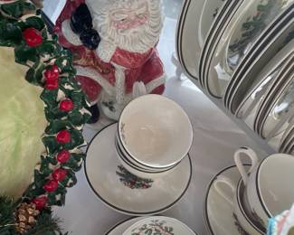 Large Fitz and Floyd Santa pitcher