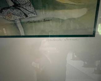 1997 Pensacola Seafood poster signed by artist, Mailande Turner