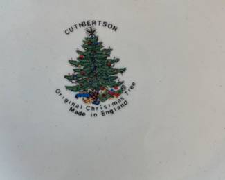 Large set of Cuthberson Xmas dishes