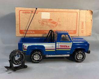 Tonka Custom Pickup Truck 55395 with Original Box and Tire Stand