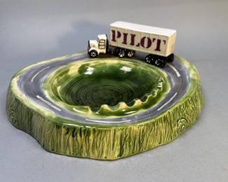 Ceramic Pilot Semi Truck Ash Tray