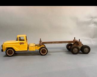 1950s Tonka Log Haula with Dual Axel Trailer