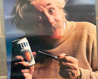 ALBERT EINSTEIN MILLER LIGHT POSTER