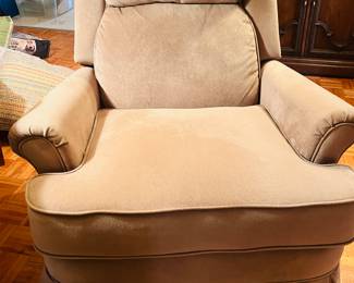 TAN FABRIC RECLINER